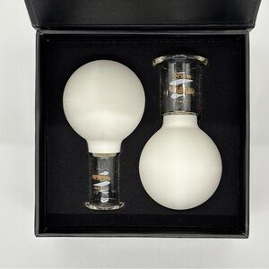 White Glass Facial Lymphatic Cupping Set